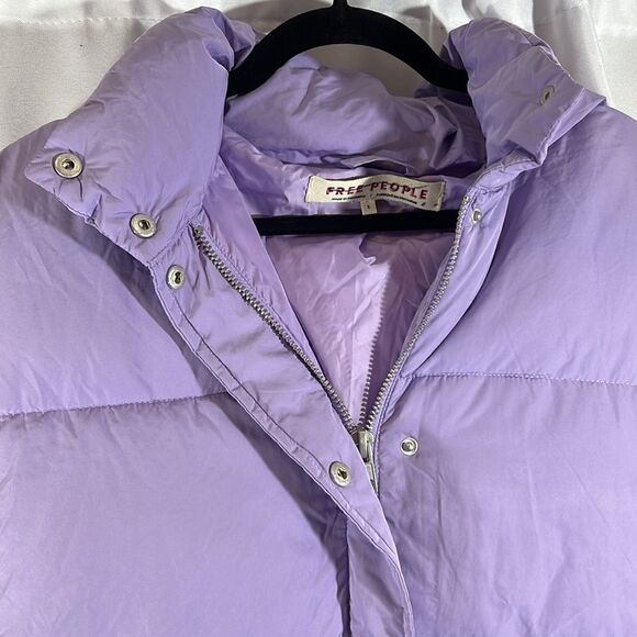 FREE PEOPLE PUFFA VEST LAVENDER NEW SMALL - Picture 6 of 7